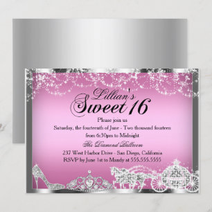 Invitation pour une fête de 16 ans sur le thème de