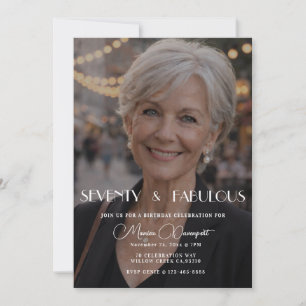 Invitation pour une fête de 70 ans photo « Soixant