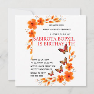 Invitation pour une fête de baby shower élégante p
