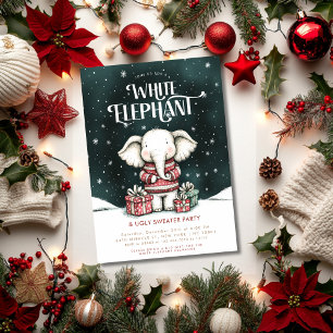 Invitation pour une fête de chandail laid d'élépha