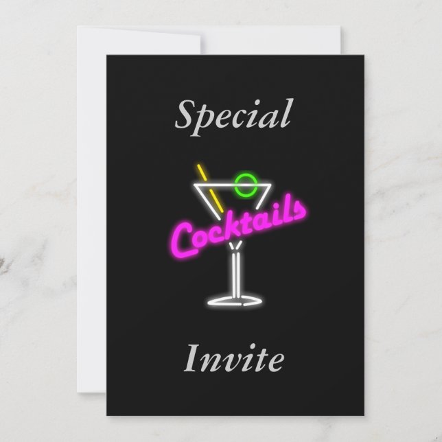 Invitation Pour Une Fête De Cocktail (Devant)
