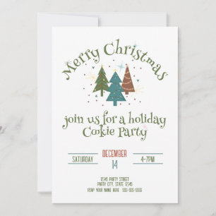 Invitation pour une Fête de Cookies 5X7