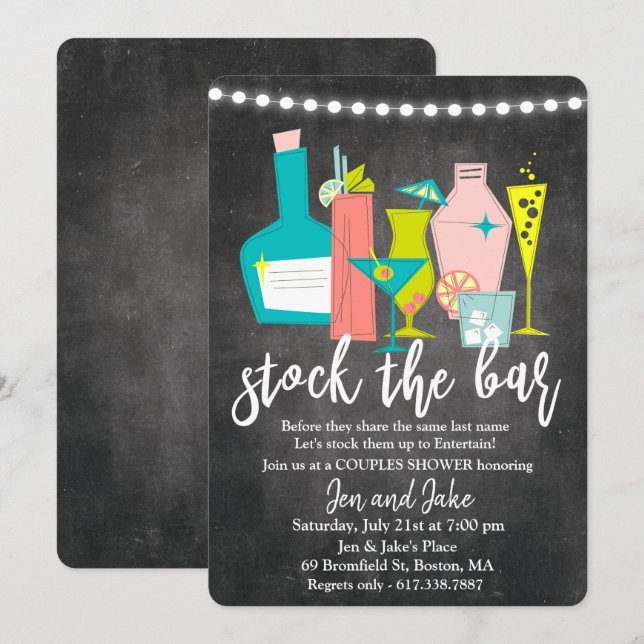 Invitation pour une fête de couples et mixte pour  (Devant / Derrière)
