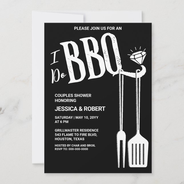 Invitation pour une fête de couples 'Je fais du BB (Devant)
