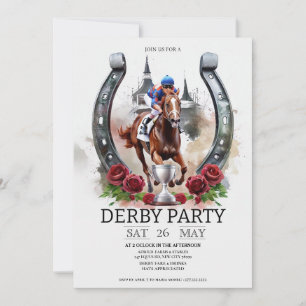 Invitation pour une fête de Derby du Kentucky Aqua