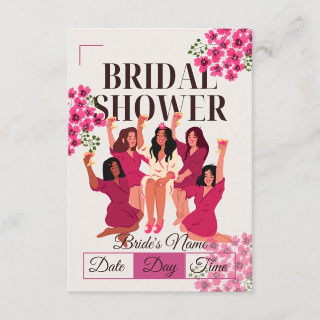 Invitation pour une fête de douche de mariée entre (Devant)