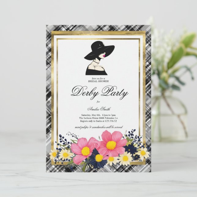 Invitation pour une fête de douche de mariée sur l (Debout devant)