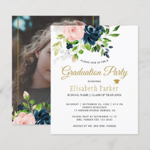Invitation pour une fête de fin d'études avec des 