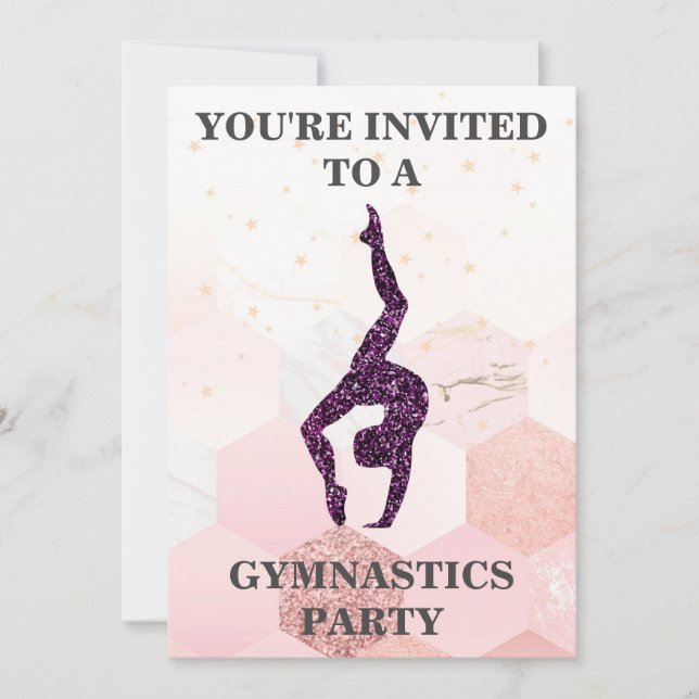 Invitation pour une fête de gymnastique (Devant)