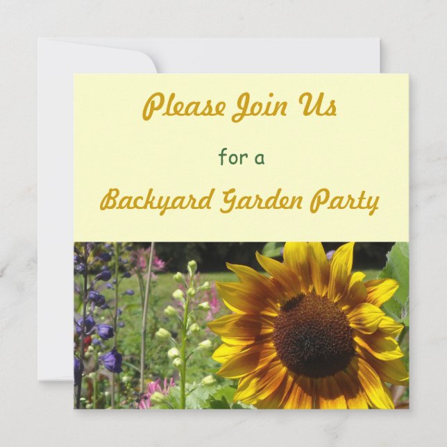 Invitation pour une fête de jardin dans la cour ar (Devant)