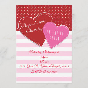 Invitation pour une fête de la Saint-Valentin avec