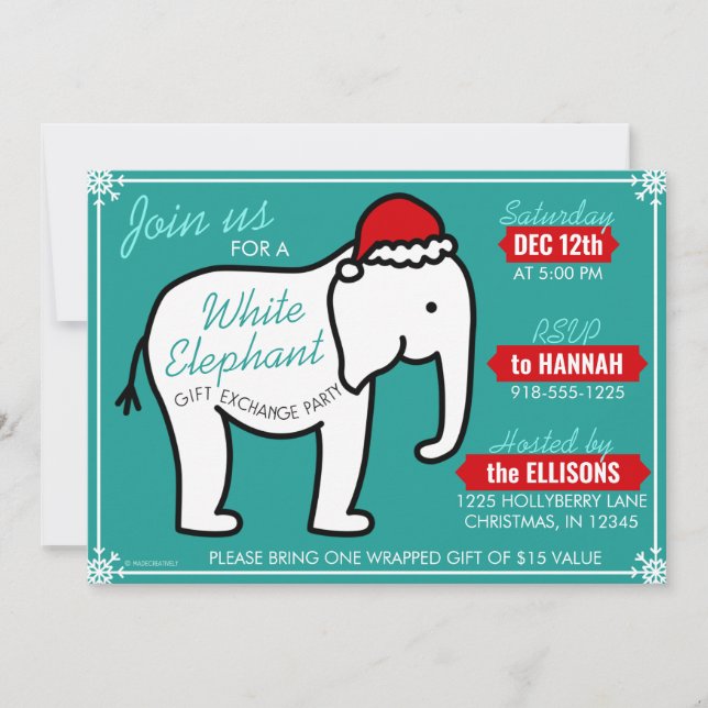 Invitation pour une fête de l'Éléphant Blanc de No (Devant)