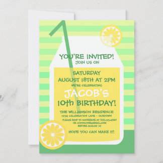 Invitation pour une fête de limonade d'été