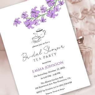 Invitation pour une fête de mariage au thé à la la