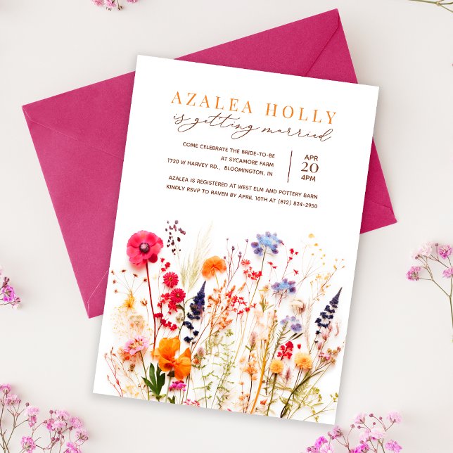 Invitation pour une fête de mariage avec des fleur (Créateur téléchargé)