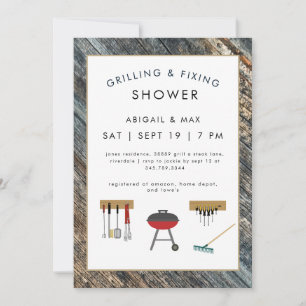 Invitation pour une fête de mariage de couples Gri