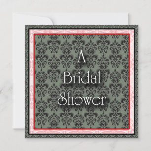 Invitation pour une fête de mariage en damas rouge