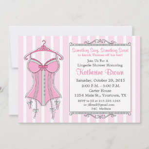 Invitation pour une fête de mariage lingerie