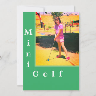 Invitation pour une fête de mini-golf Putt-Putt