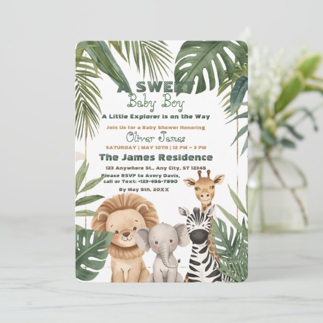 Invitation pour une Fête de Naissance de Petit Gar (Debout devant)
