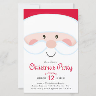 Invitation pour une fête de Noël avec le Père Noël