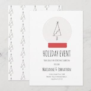 Invitation pour une fête de Noël dans un globe de