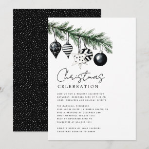Invitation pour une fête de Noël moderne rustique