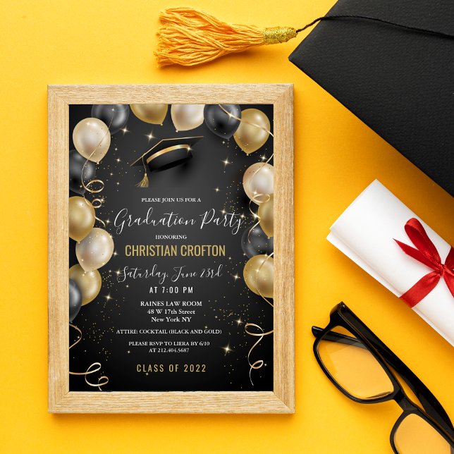 Invitation pour une fête de remise de diplômes ave (Créateur téléchargé)