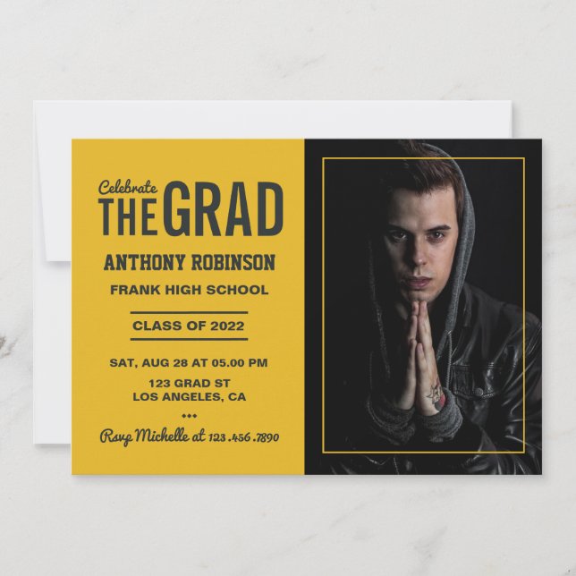 Invitation pour une fête de remise des diplômes no (Devant)