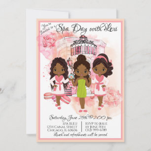 Invitation pour une fête de spa afro-américaine