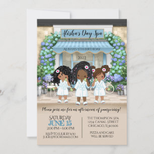 Invitation pour une fête de spa afro-américaine