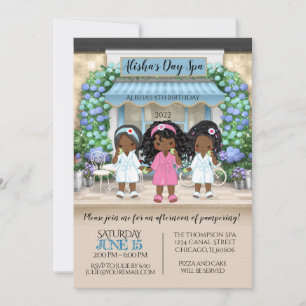 Invitation pour une fête de spa afro-américaine