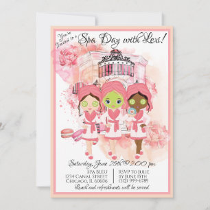 Invitation pour une fête de spa afro-américaine