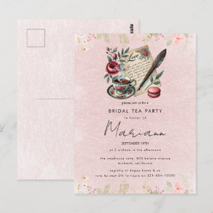 Invitation pour une fête de thé de mariage Floral 