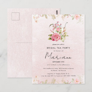 Invitation pour une fête de thé de mariage Floral 