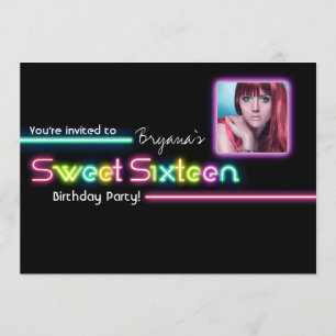 Invitation pour une fête de typographie SWEET 16 N