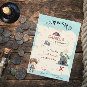 Invitation pour une fête d'enfants sur le thème de