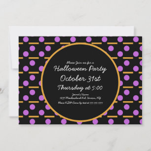 Invitation pour une fête d'Halloween à motif géomé