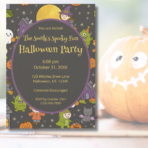 Invitation pour une fête d'Halloween amusante et e