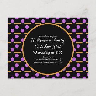 Invitation pour une fête d'Halloween avec un motif