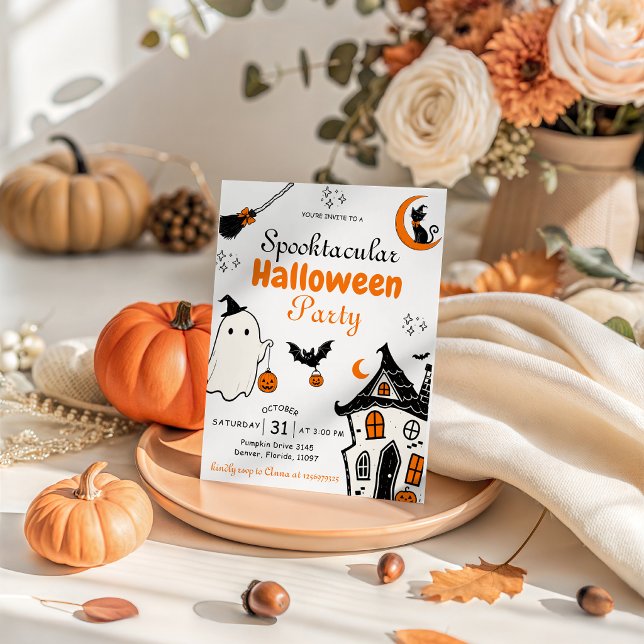 Invitation pour une fête d'Halloween Spooktacular  (Créateur téléchargé)