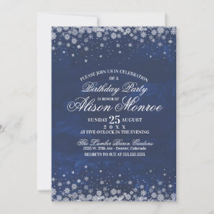 Invitation pour une fête enneigée