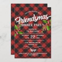 Invitation pour une fête Friendsmas avec motif car