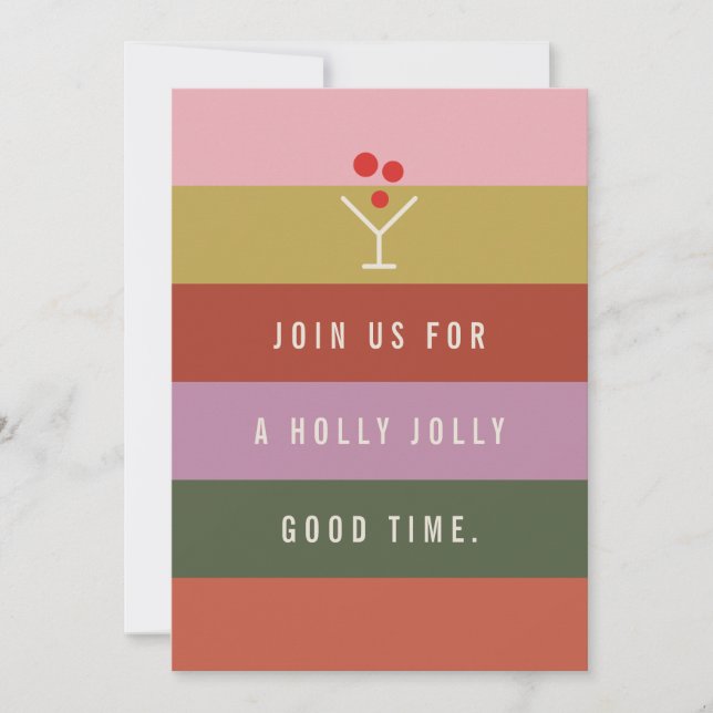 Invitation pour une fête Holly Jolly Good Time (Devant)