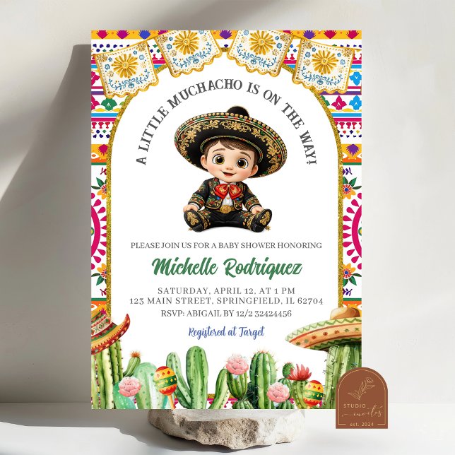 Invitation pour une fête prénatale de bébé garçon  (Créateur téléchargé)