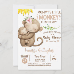 Invitation pour une fête prénatale de maman et béb