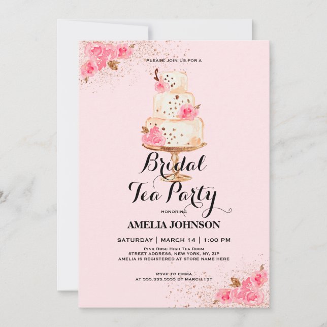 Invitation pour une fête prénuptiale avec un thème (Devant)