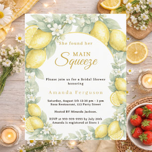 Invitation pour une fête prénuptiale estivale au c
