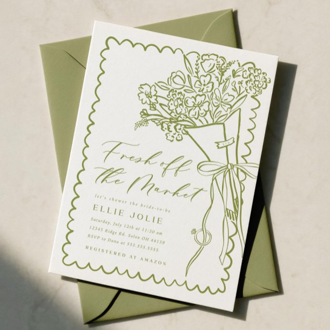 Invitation pour une fête prénuptiale "Fresh Off th (Créateur téléchargé)