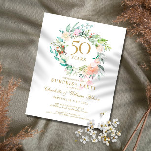 Invitation pour une fête surprise de 50e anniversa